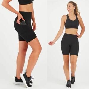 Spanx every wear biker shorts with pockets black NWT XS